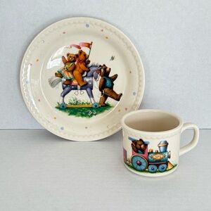 Lenox “China Bears” Heirloom Collection Plate Mug Cup Toddler Baby Gift